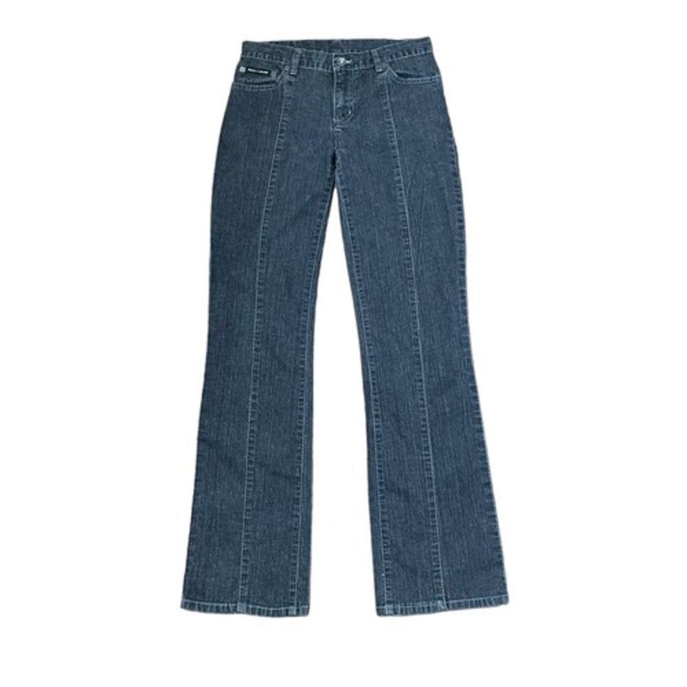 DKNY Jeans Size 3 Juniors Black Denim Cotton Stretch Blend Straight Womens 28X32